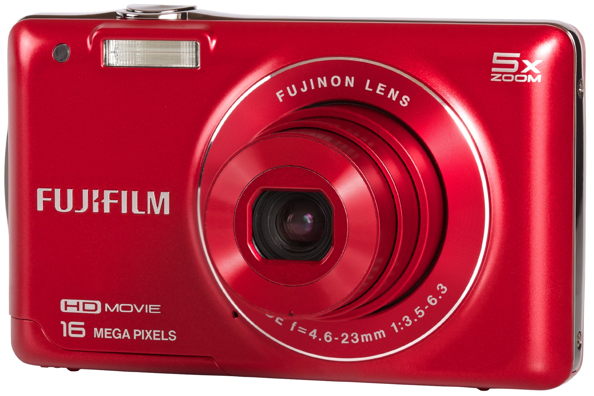 Fuji FinePix JX660 720p HD Camera - Red (16MP, 5x Zoom, 26mm Wide